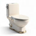 Witte toiletoplossing van keramiek met een afmeting van 70 x 40 x 40cm