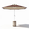 Parasoll met een beige en bruine kleur 250 x 250 x 250cm met stevige basis